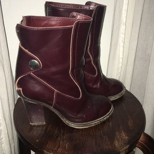 Chloe Boots Oxblood leather size 38